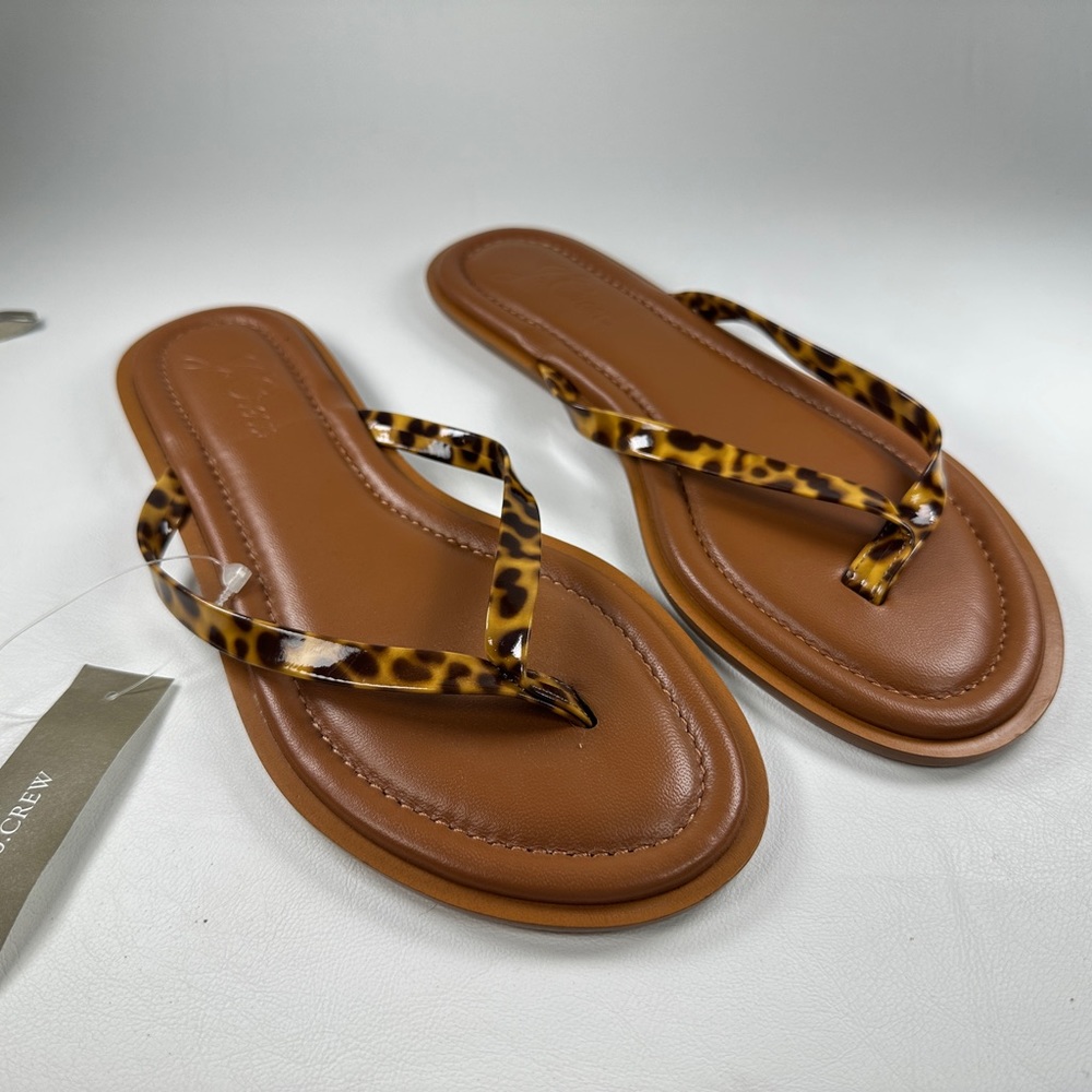 Brand new with tags JCrew Tortoise Shell Flip Flops